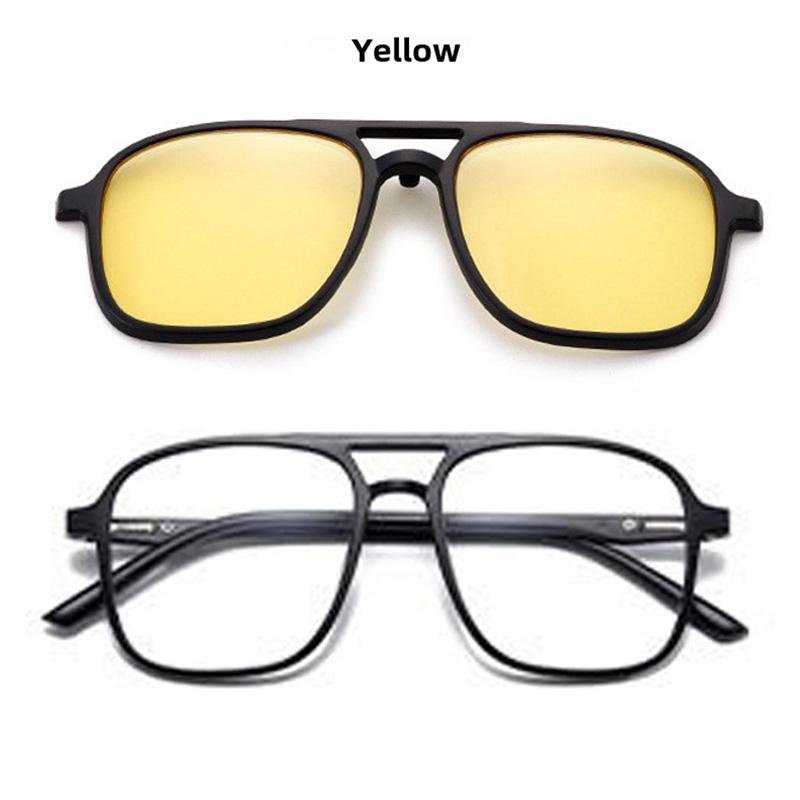 

Модная оптическая оправа для очков мужская женская для близорукости с 5 накладными солнцезащитными очками поляризованные магнитные очки для мужчин очки SHOW AS PICTURE