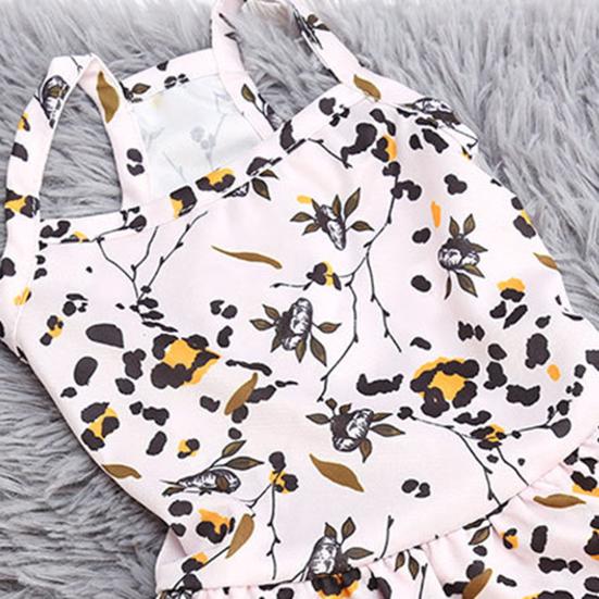 Dog Dress Eye-Catching Cartoon Pattern Vibrant Color Summer Small Dog Princess Cosplay Costume for Home Wear