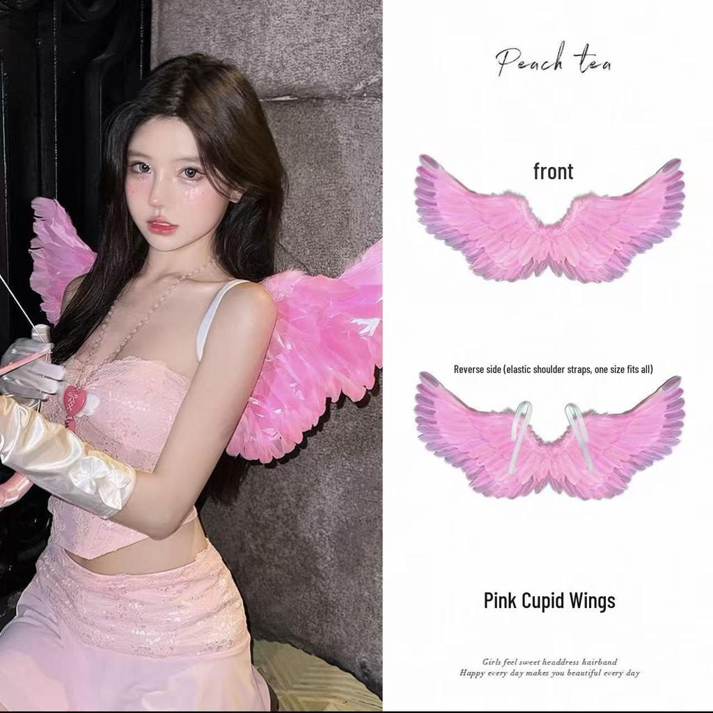 Cupid Heart Bow & Arrow Set for Valentine's Day and Qixi Festival Party Decor & Photo Props