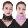 Women Scarf Women Clothing Accessories Transparent Scarf Circle Scarf Pearl Decor Mesh Fashion Elegant