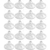 Anti-Collision Suction Cups for Glass Table Protection, 20 Pack 18mm/0.7" Transparent Clear Bumpers, Pads for Furniture, Desks, Countertops - No