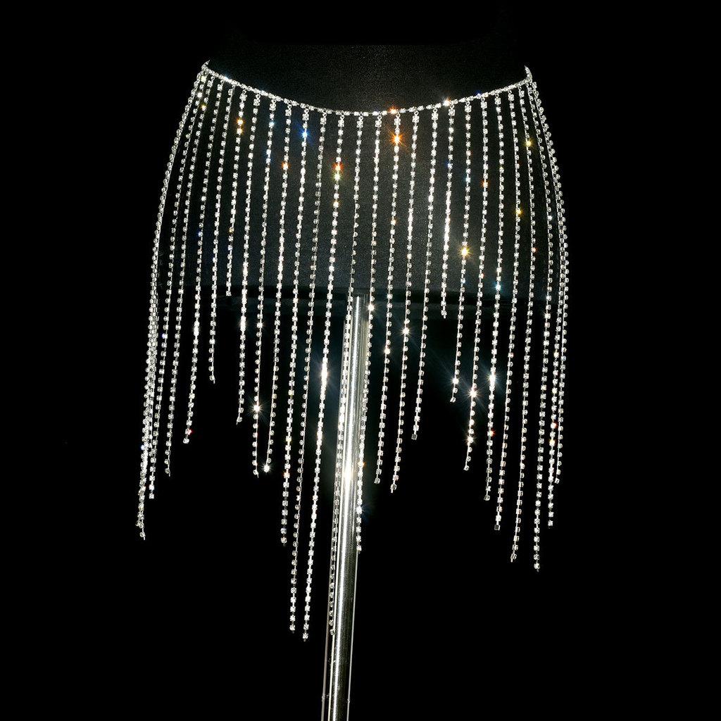 Body Chain Fashion Jewelry With Water Diamond Tassels For Elegant Performance And Gifts