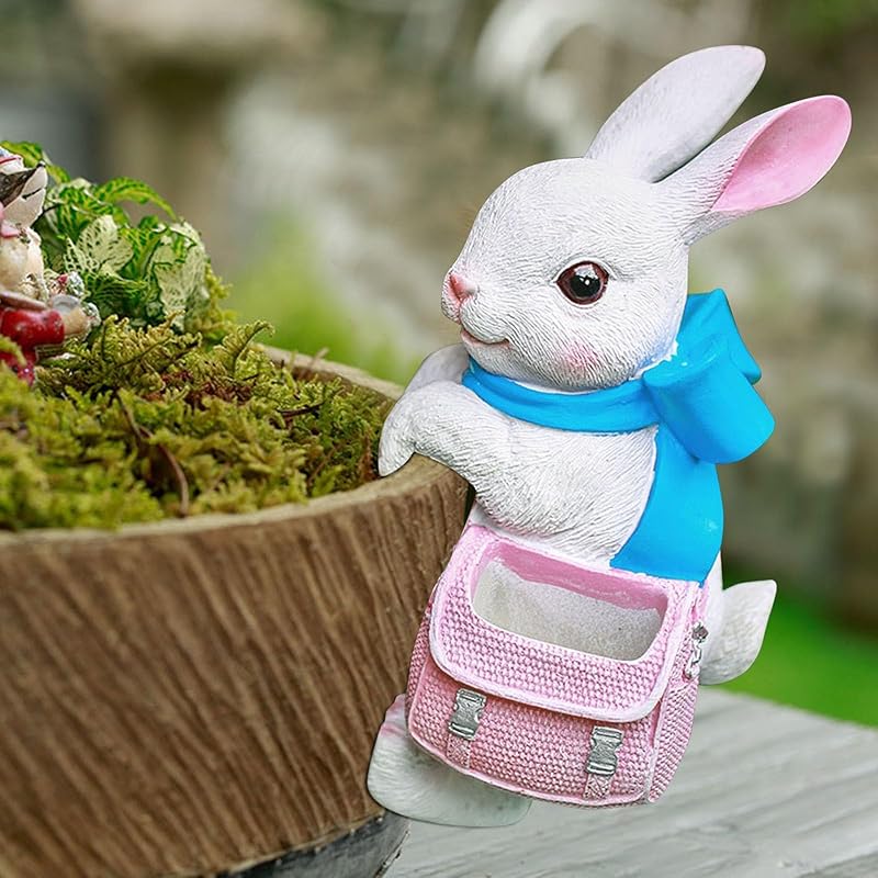 SUCADA Creative Hanging Planter Decor Garden Patio Decor - Resin Animal Planter Hugger Indoor Plant Decorations for Flower Pot Cute Garden Balcony