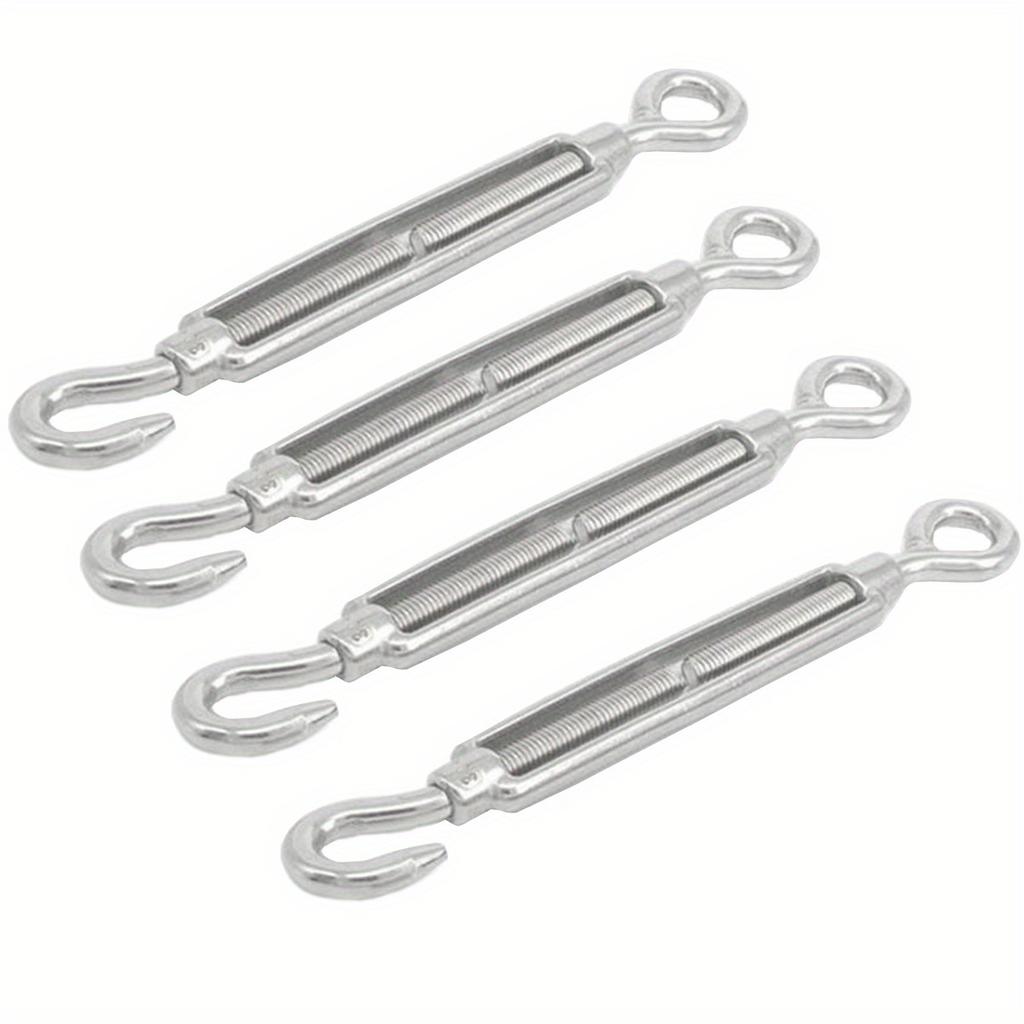 4pcs Stainless Steel OC Type Open Body Turnbuckles Wire Rope Tensioner Locking Accessories