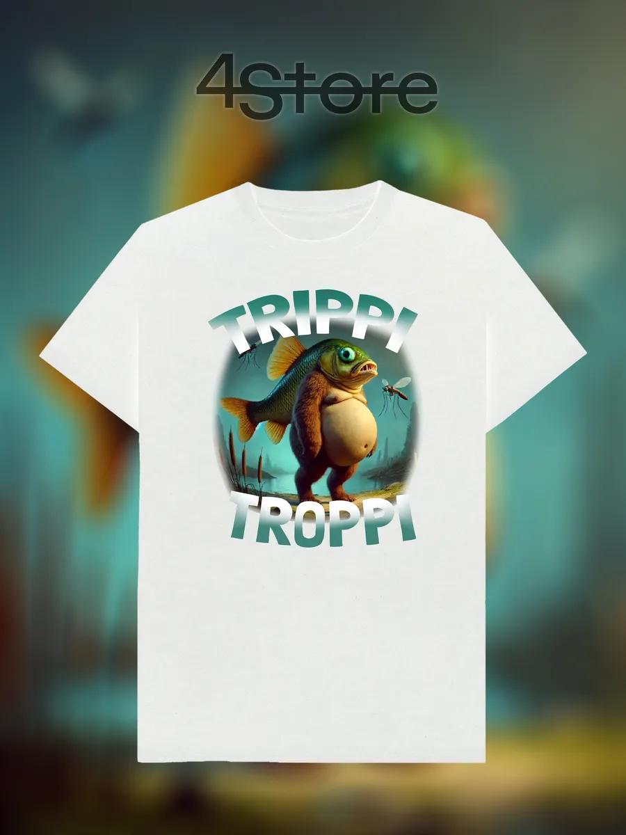 Funny Fox with Chicken Meme Printed T-shirt 3XL