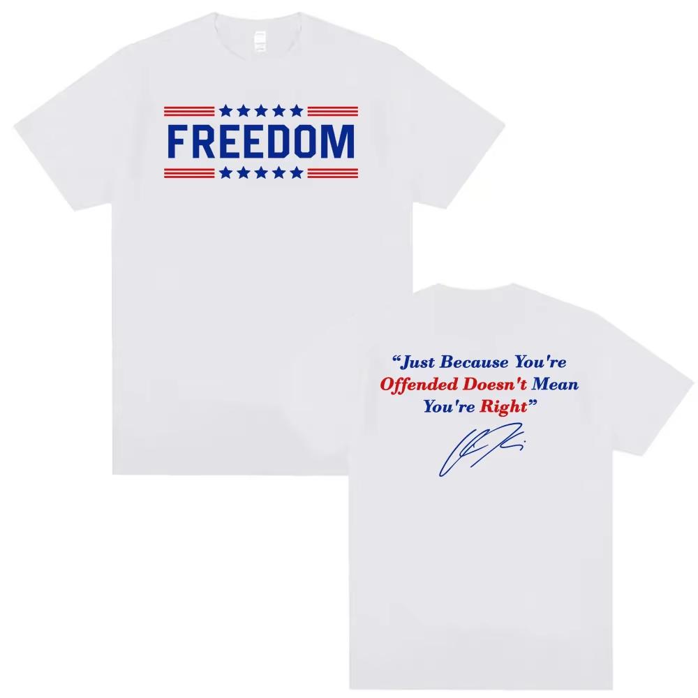 Justice for Charlie Kirk Freedom Tshirts for Men Women Harajuku Fashion Aesthetic Tshirt Summer High Quality Oversized T Shirt