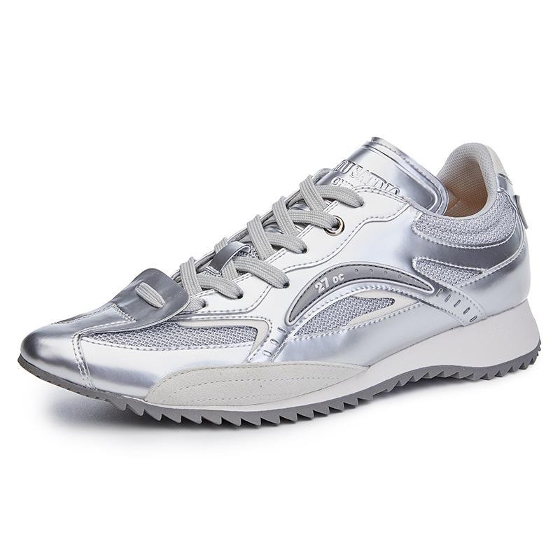 Chaussures de papa en cuir pour femmes automne nouveau pointu polyvalent chaussures de sport chaussures à plateforme décontractées pour femmes mode chaussures pour femmes tendance
