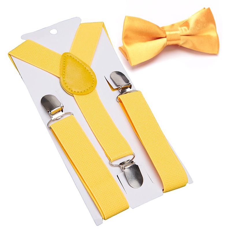 Suspenders Bowtie Set Kids Boy Girl Childrens Christmas Gift Designer Adjustable Y-Back Braces Wedding Clothing Accessories