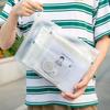 Reißverschluss-Design Aktentasche Transparente Aufbewahrungstasche Einfacher Aktenordner Geschenk