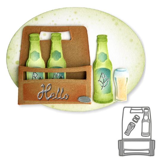 Pivní láhve Cup Vyřezávací raznice DIY Scrapbook Emboss Paper Cards Album Stencil Form