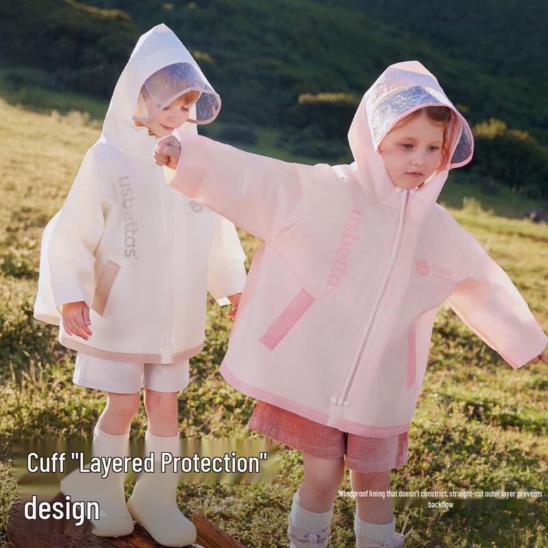 Beipeisi 2025 Kids' Rain Poncho with Backpack Slot