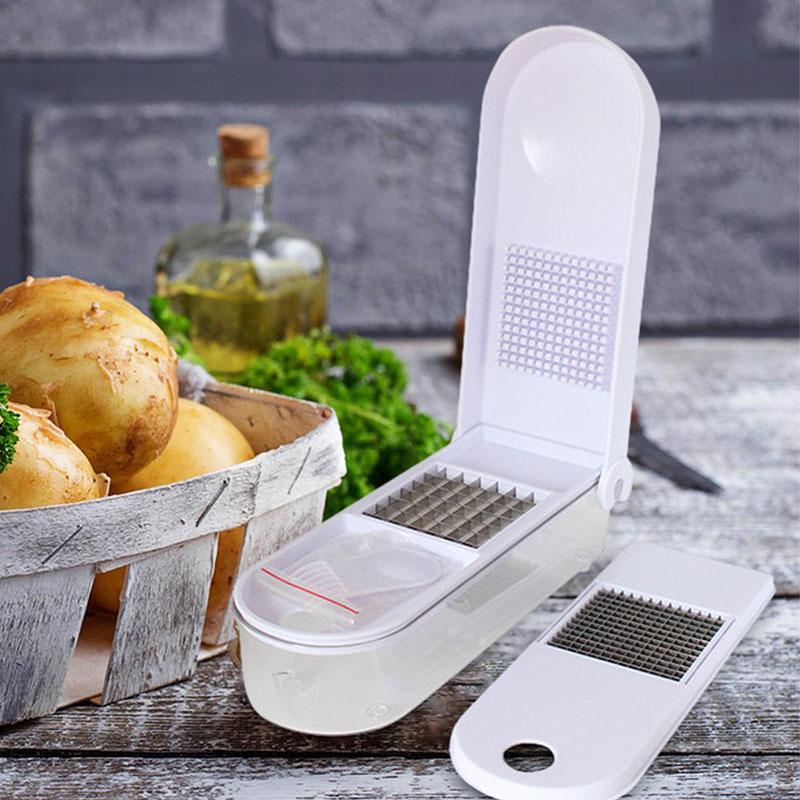 Stainless steel cucumber slicer handheld, multi-functional vegetable cutter for potatoes, garlic, carrots, ginger, etc