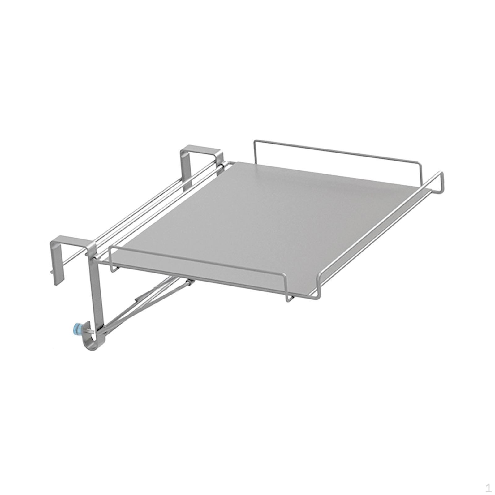 

Cabinet Door Storage Rack Organizer Folding, Easy to Clean, Multipurpose, Countertop серебряный