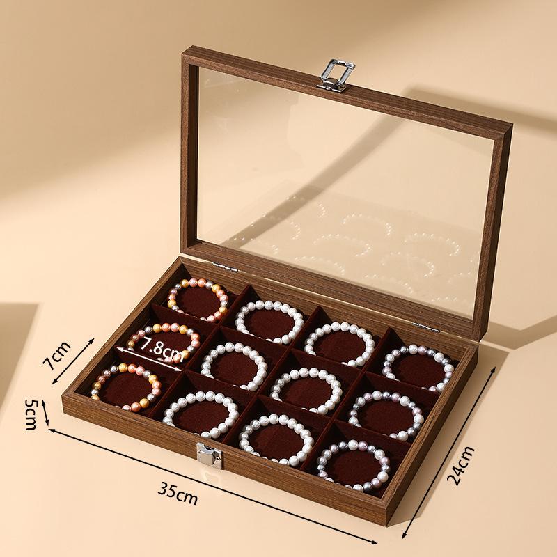 Dust-proof Sunroof with Lid Bracelet Storage Box Buddha Beads Cultural Play Bracelet Collection Box Buddha String Bracelet Jewelry Box