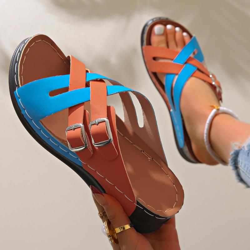 Fashion Women Slippers Lightweight Comfortable Wedge Sandals Open Toe Anti-Slip Slippers Casual Female Platform Retro Shoes Slides Women