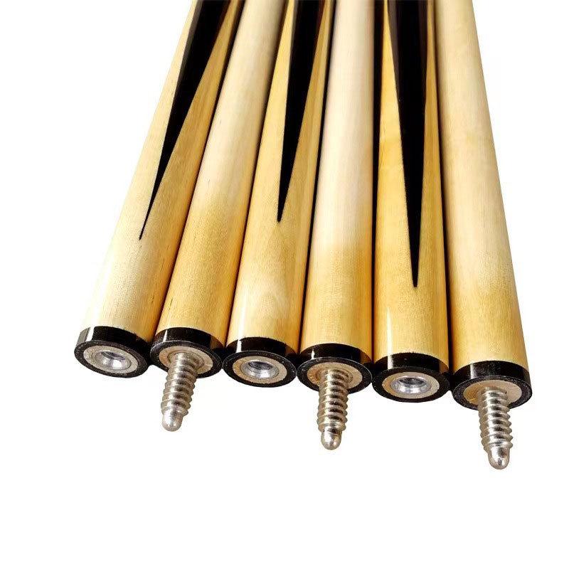 1.2m Children's Split Pool Cue & 1.45m Youth Double Section Weighted White Wood Cue