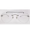 RSINC Ochelari de vedere fără ramă pentru bărbați CADRU ARGINTIU Rame pentru Școală de Modă & Sport DD-SK 63-18-138 CH DD-SK