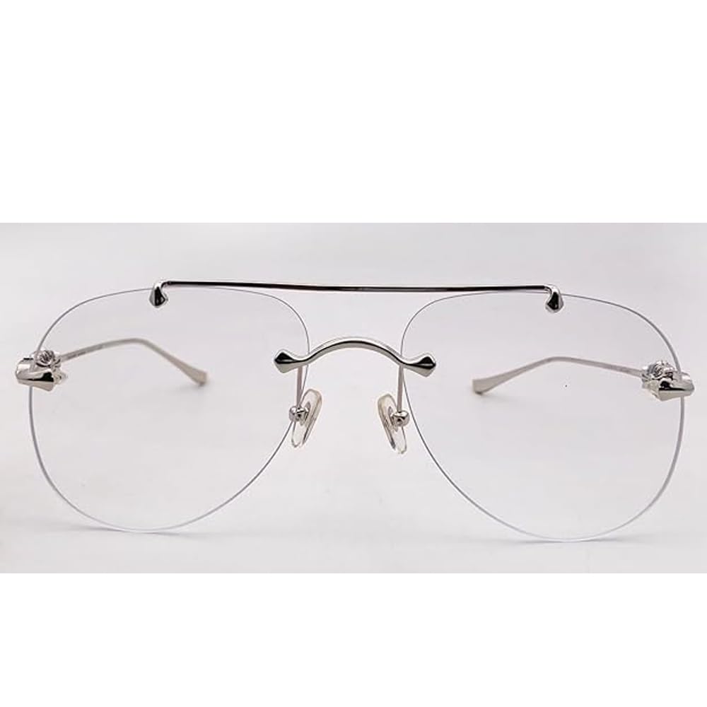RSINC Ochelari de vedere fără ramă pentru bărbați CADRU ARGINTIU Rame pentru Școală de Modă & Sport DD-SK 63-18-138 CH DD-SK