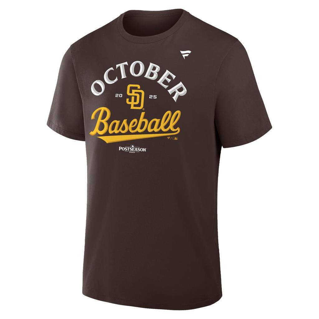 [Fanatics] Fanatics 2025 MLB Postseason San Diego Padres Locker Room T-Shirt ML25AS155 BROWN (BRN)