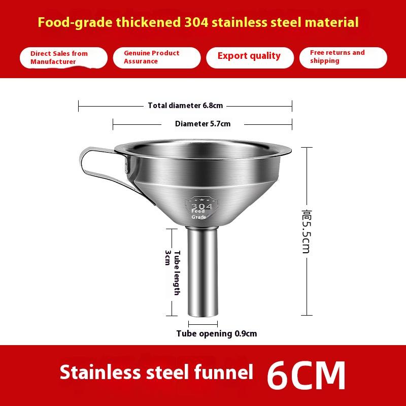 

Gianxi Funnel Household Kitchen Food Grade Stainless Steel Wine Strainer Filter Refueling Pouring Spoon Wine Extract
