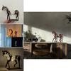 Metal Iron Horse Figurine With Luminescent Effect For Home Or Office Space