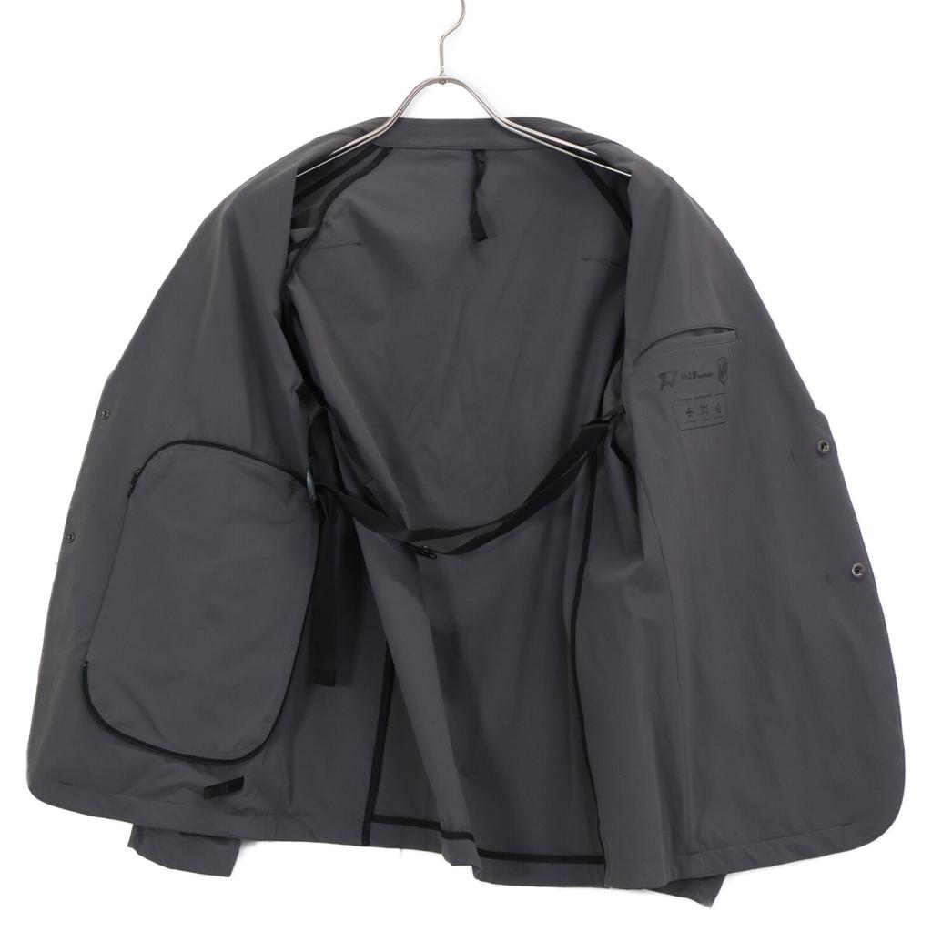 H.I.P. by SOLIDO MHSL20A432-V Grey nylon blend tailored jacket Jacket 2 BrownUsed