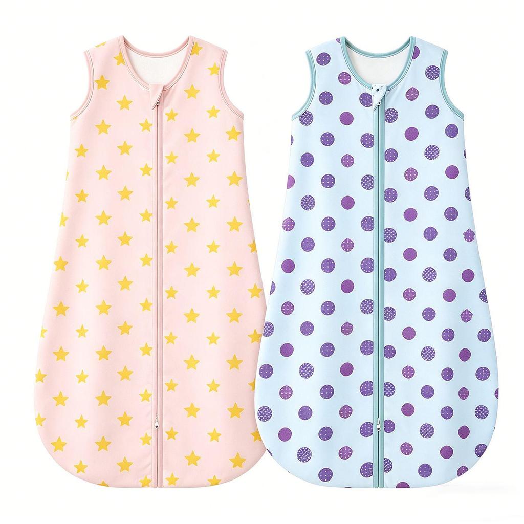 A-Class Pure Cotton Baby Sleep Bag - Lightweight Summer Vest Pajamas, Anti-Kick Design