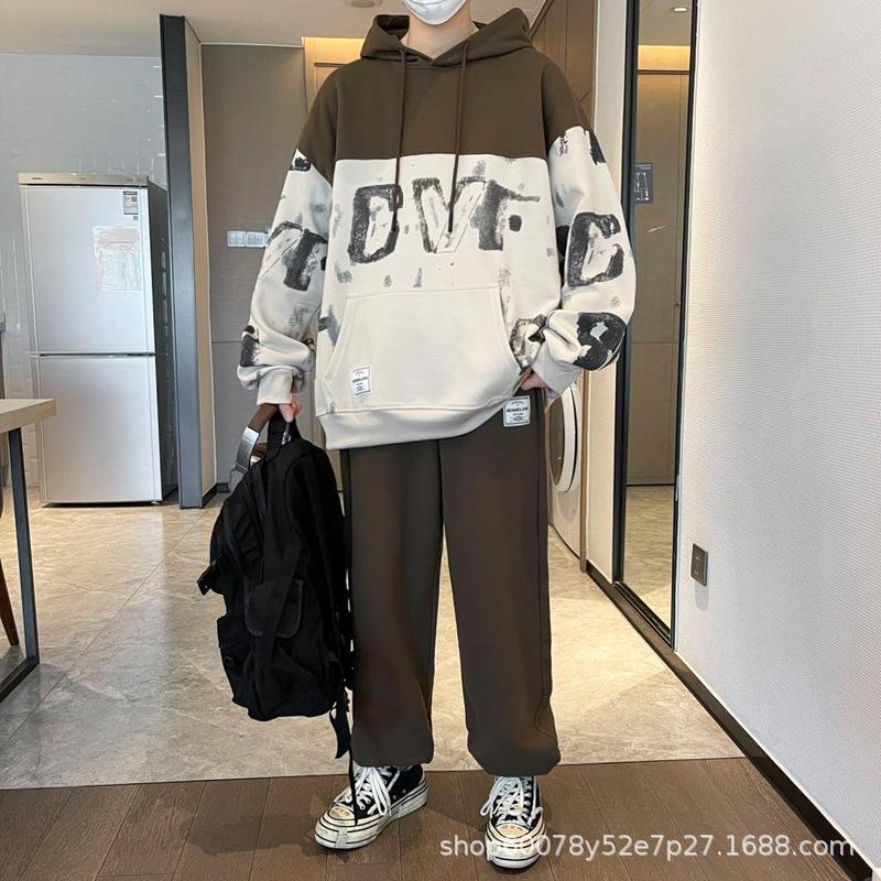 Casual Sports Suit Men In Of 2025 Stylish Versatile Hooded Sweatshirt A Complete Set Clothes