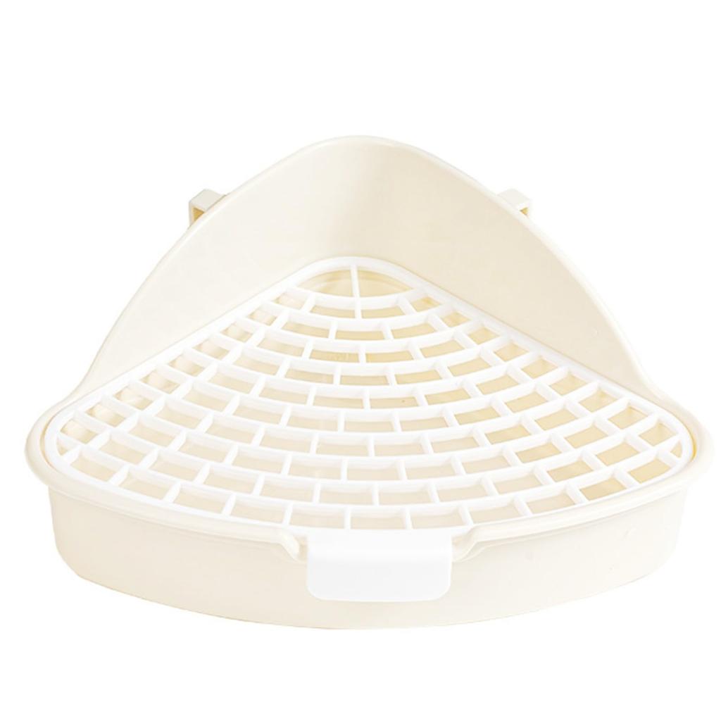 Rabbit Toilet for Hamsters, Chinchillas, Rabbits, and Small Animals, White, Cute, Compact, and Clean