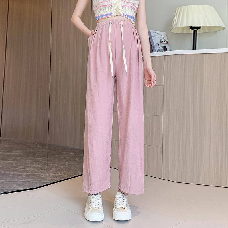 Petite Maternity Wide-Leg Cropped Pants: Lightweight, Spring/Summer Harem Style with a Relaxed Fit M