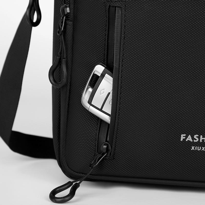 Męska torba typu crossbody, pojedyncza torba na ramię, duża pojemność, torba do przechowywania, modna, wielokieszeniowa, biznesowa torba typu crossbody