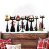 Vintage Hand Drawn Black Cats Christmas Wall Sticker Self Adhesive Home Decor