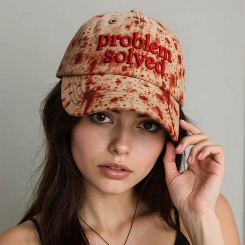 Stilvolle Baseballkappe mit Blutdruck für Männer Frauen Halloween-Party Outdoor-Aktivitäten Bequeme Verstellbare Passform Sonnenschutz Freizeitkleidung