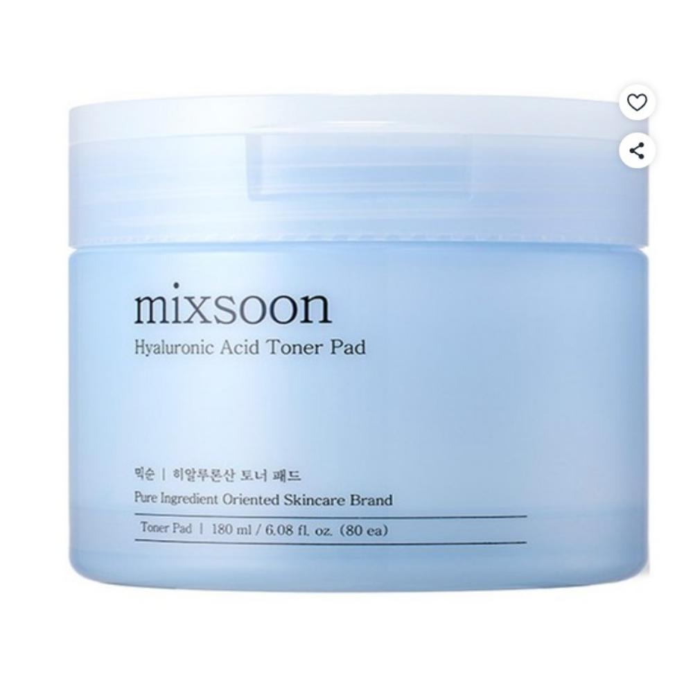 Mixsoon Hyaluronic Acid Toner Pads 80pcs – Hydrating & Soothing Facial Pads