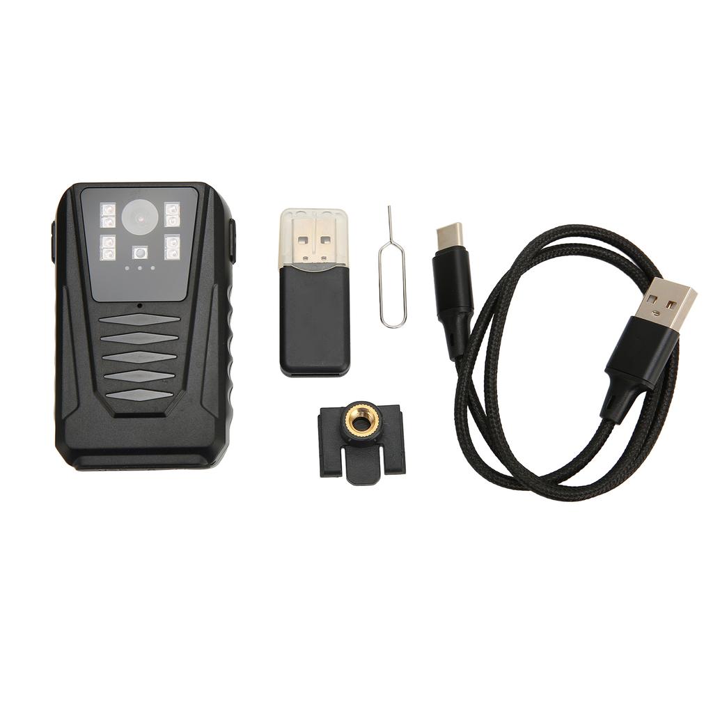 Police Body Camera 1080P 128G Law Enforcement Waterproof Portable with Audio Vedio Recording Black Direct Recording