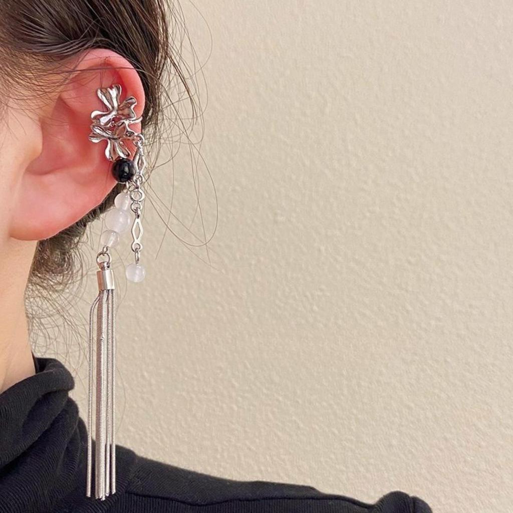 Elegant Long Tassel Pearl Earrings – High-End Women's Fashion Ear Cuffs with Sweet, Individual Style