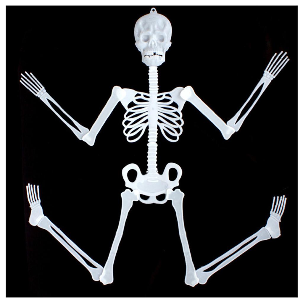 Glowing Skeleton Halloween Decor 32cm Scary Haunted House Props for Party Decoration Spooky Prank Supplies
