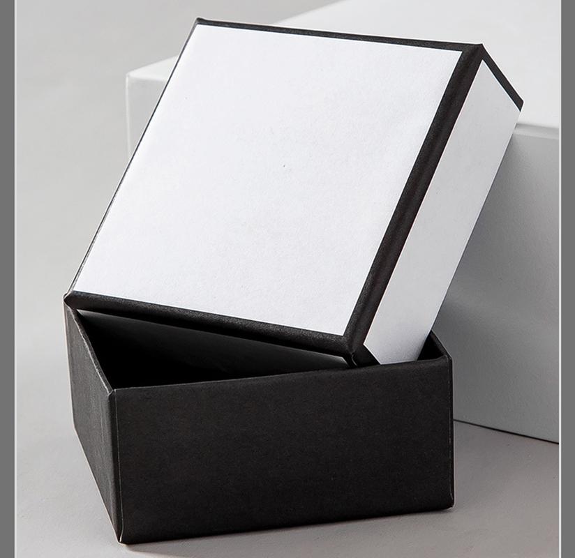 Simple Jewelry Box Earnail Ring Bracelet Necklace Black White Paper Jewelry Display Wedding Valentines Day Gift Packaging Box