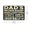Metal Wall Art Poster, Vintage Dad Workshop Sign, Garage Gift