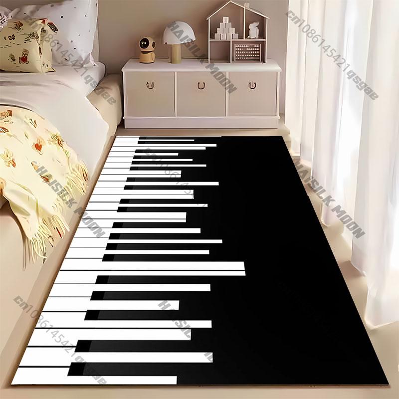 Minimalistic representation of piano keys carpet Yoga living room room decor children's crawling mat doormat area rug