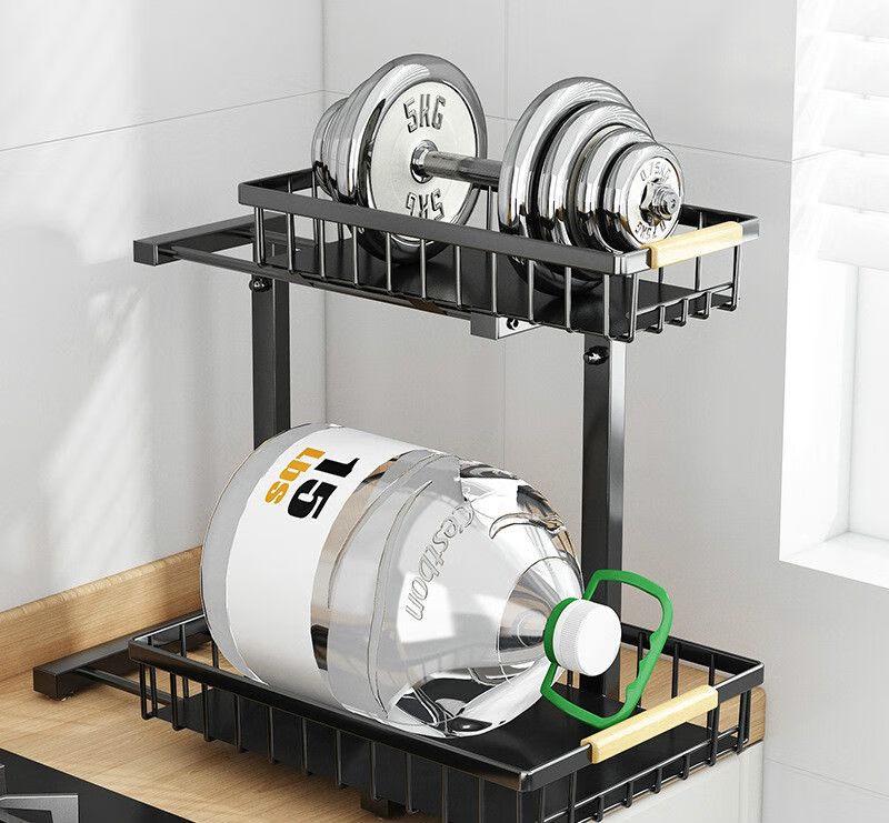 Under-Sink Pull-Out Storage Drawer Rack