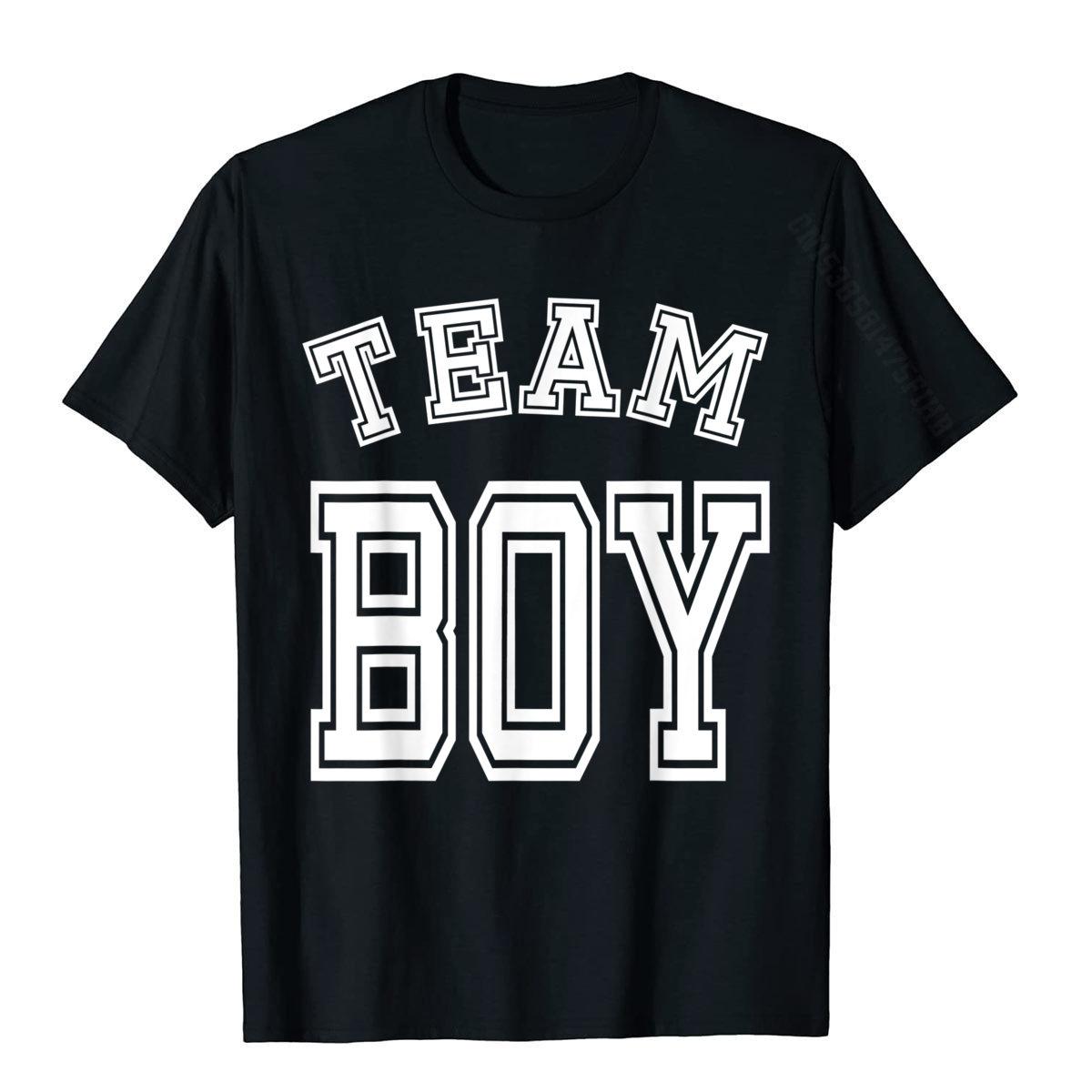 

Team Boy Baby Shower Gender Reveal Blue T-Shirt T Shirt Casual Latest Cotton Tops Tees Summer For Men XS чорний