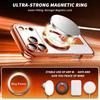KEYSION Magnetic Transparent Plating Case for MagSafe for iPhone 11 12 13 14 15 16 17 Pro Max Air 16 Plus Upright Kickstand Shockproof Phone Cover