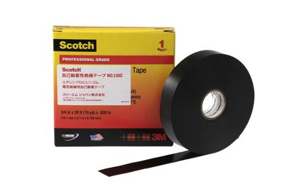 3M Лента 19 мм x 9 Электрическая Бесподложечная Scotch® Самосплавляющаяся 130C, Черная, м, Изоляционная, Водонепроницаемая, Влагостойкая,