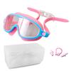 Svømmebriller for barn Antidugg UV-beskyttelse Lekkasjesikre Basseng Svømmebriller med Neseklemme Øreplugger for Gutter Jenter Ungdom Småbarn 3-15 År