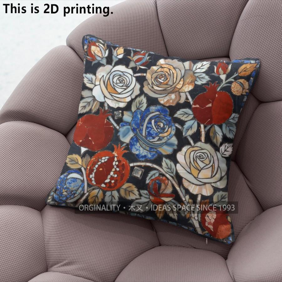 Vintage Gem Floral Pillow Covers Pattern Cushion Cover Suitable for Sofa Bedroom Car Pillow Cover