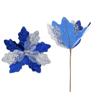 2pcs Sequins Christmas Glitter Flower Christmas Tree Decorations  Home New Year Decor Gifts