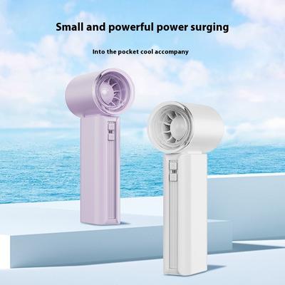 Handheld Small Fan, Outdoor Portable Ultra-high-speed Turbine Ultra-long Battery Life Powerful Small Fan