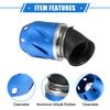VekAuto Motorcycle Air Filter 26/35/42/48mm ID 140x700mm Motorcycle ATV Durable Aluminum Alloy Blue