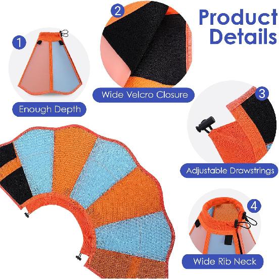 AOFITEE Dog Cone - Dog Cone Collar After Surgery, Comfy Cones for Dogs to Stop Licking, Adjustable Small Soft Dogs Cones for Wound Healing,